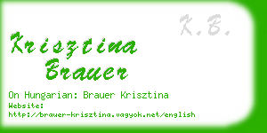 krisztina brauer business card